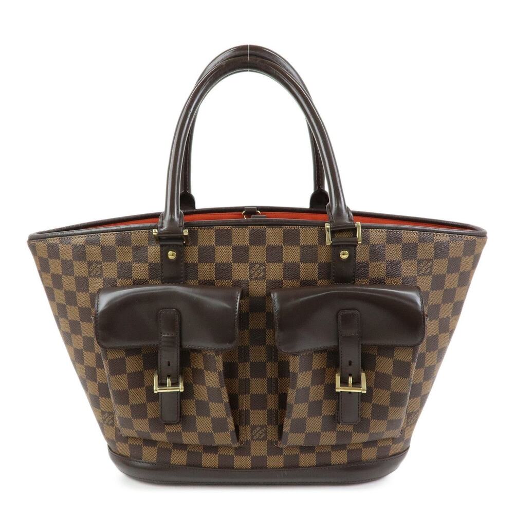 Louis Vuitton Damier Ebene Manosque GM Handbag Brown